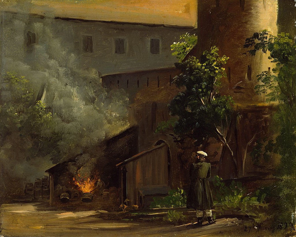 Da un cortile del castello di Scharfenberg vicino a Dresda - 1829, National Museum Oslo